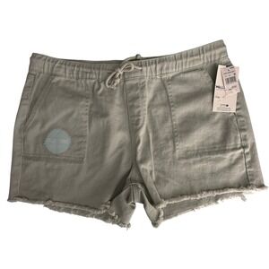 Wallflower XL Denim Shorts Sage Green Tomboy Morse Raw Hem Gorpcore Summer NWT